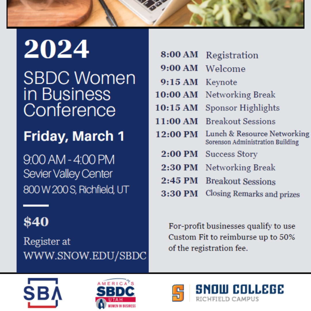 Women in Business Annual Conference Utah SBDC at Snow College